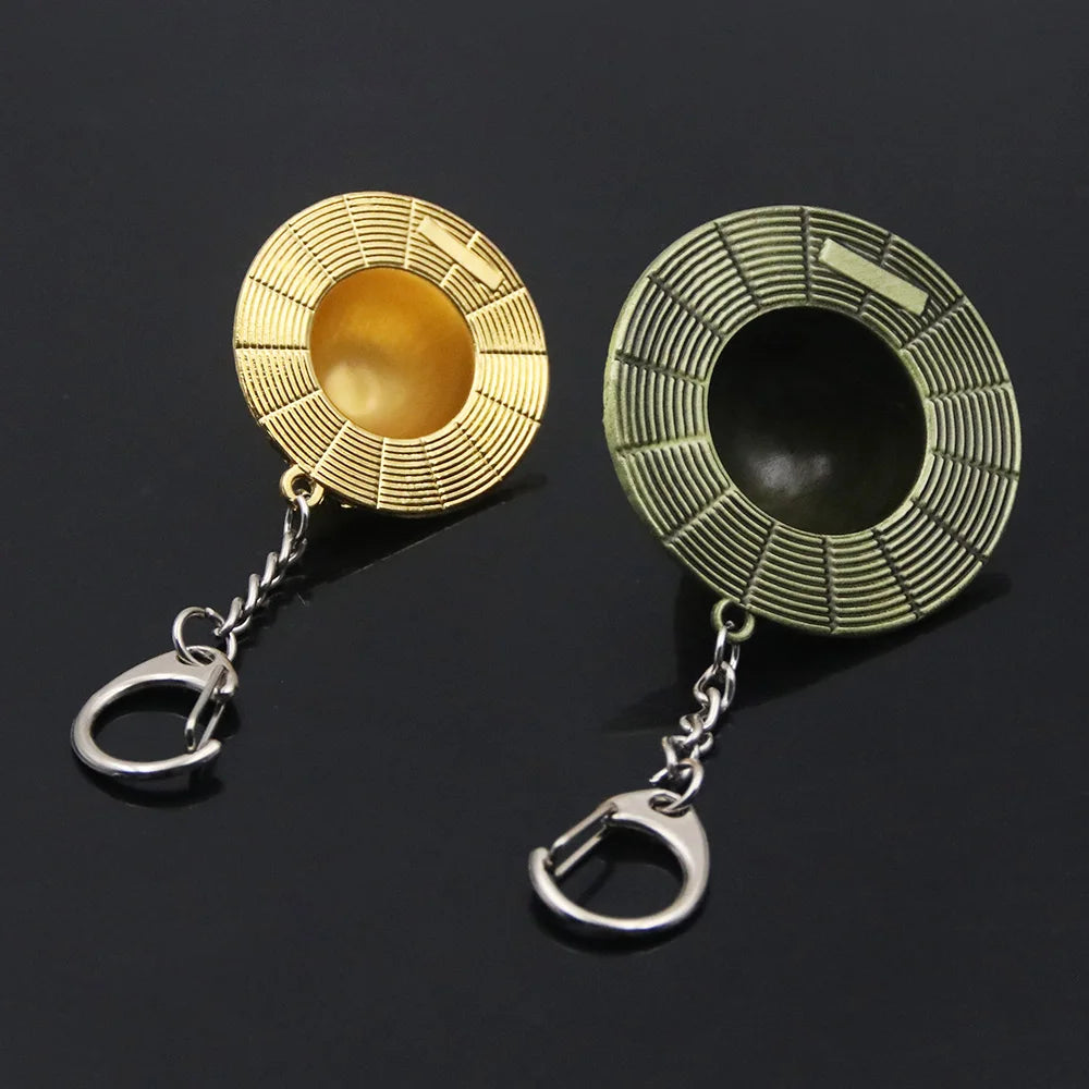 Straw Hat Metal Keychain